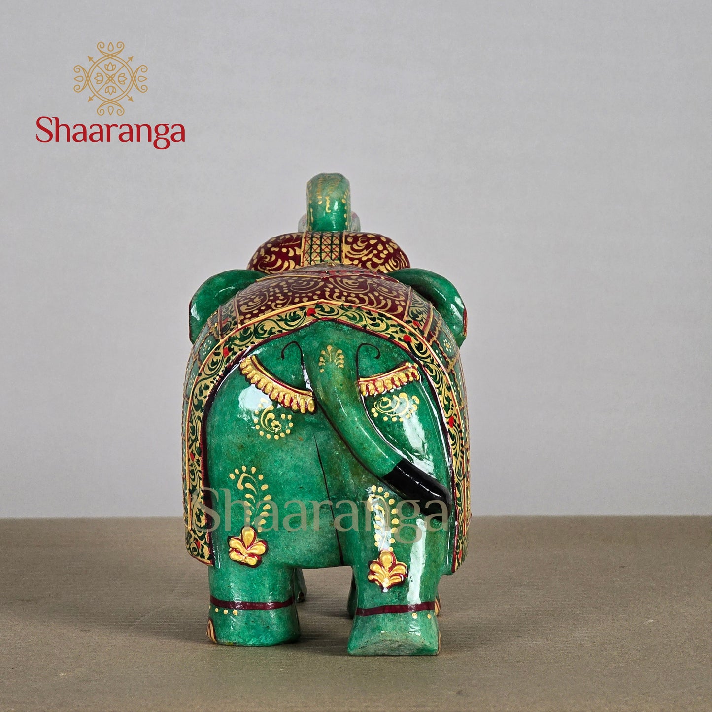 6 Inches Semi Precious Stone  Elephant