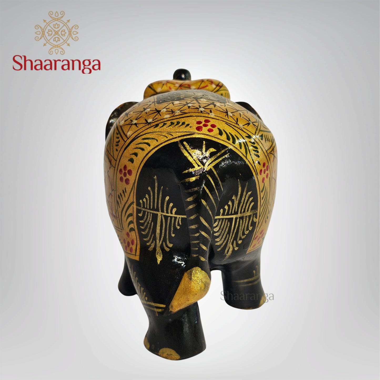 4.5 Inches Wooden Trunk Up Elephant – Beautifully Painted