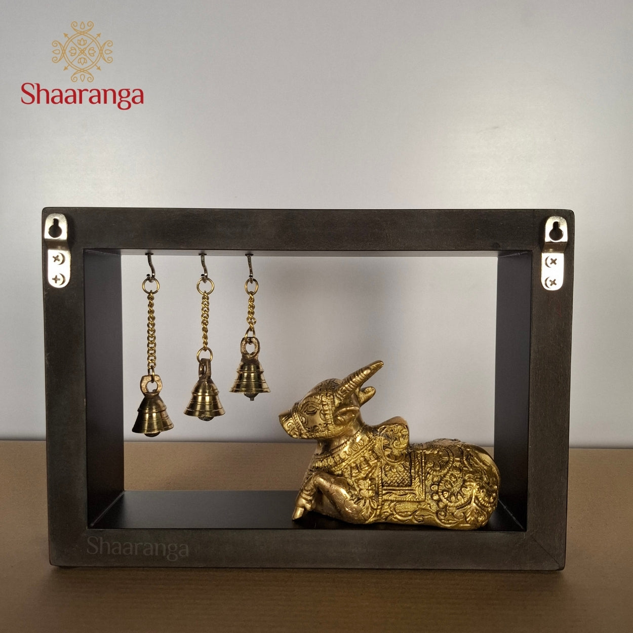9 Inches Brass Nandi with Frame