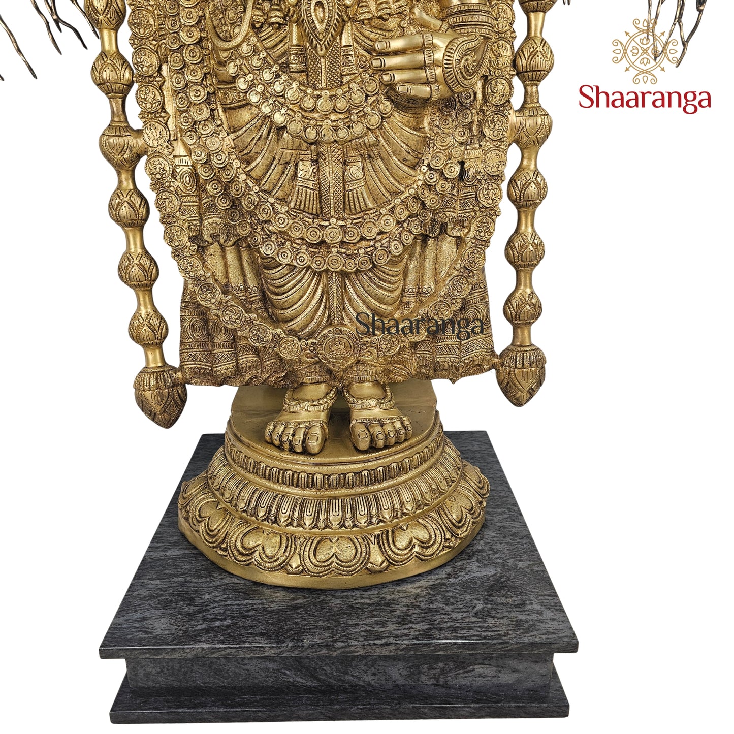 55 Inches Shaaranga Signature “Shesha Shaila Venkateshwara” – Majestic Brass Masterpiece with Sacred Tree