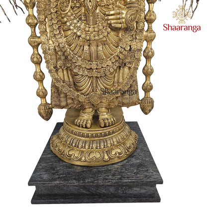 55 Inches Shaaranga Signature “Shesha Shaila Venkateshwara” – Majestic Brass Masterpiece with Sacred Tree