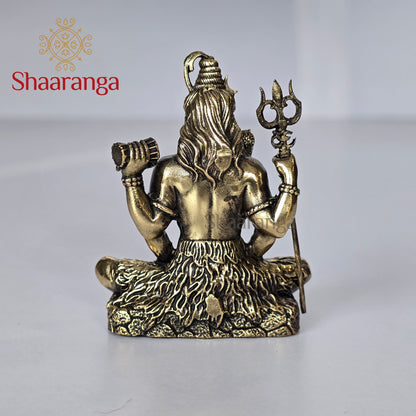 5 Inches Brass Shiva Sitting in Dhyana mudra