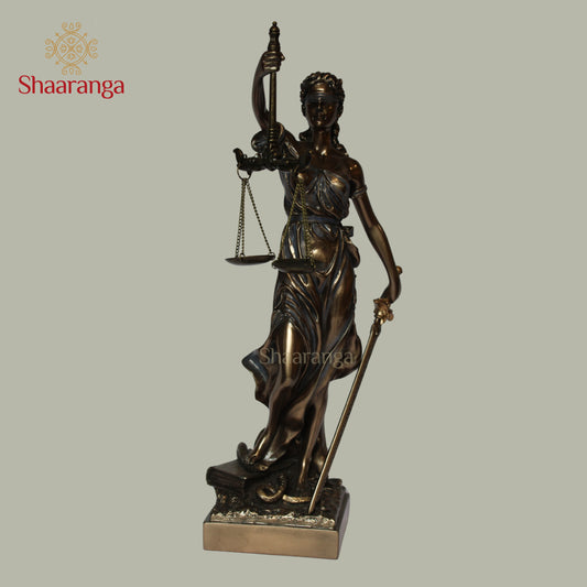 12 Inches Polyresin Justice Lady Statue