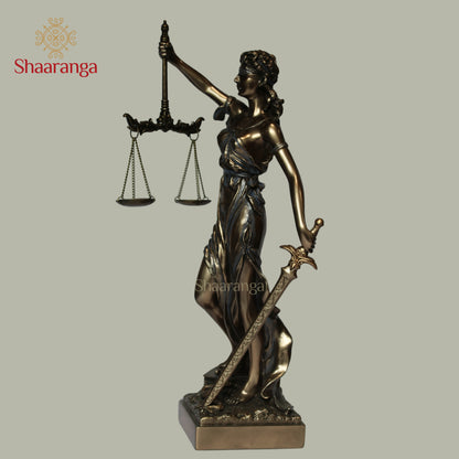 12 Inches Polyresin Justice Lady Statue