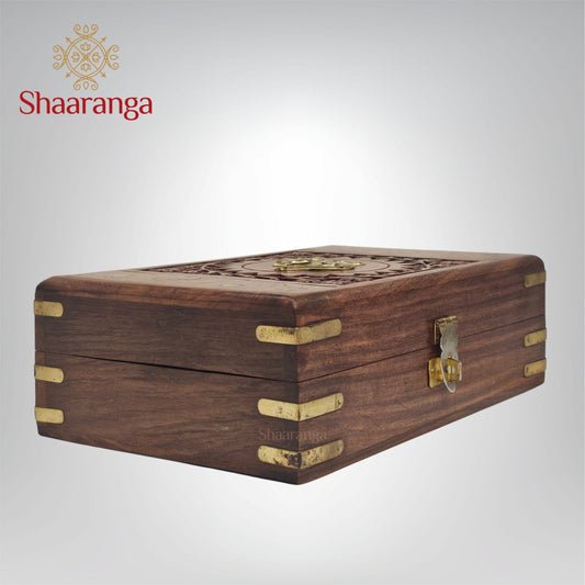 8 × 5 Inches Sheesham Wood Jewellery Box