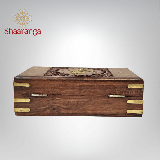 8 × 5 Inches Sheesham Wood Jewellery Box
