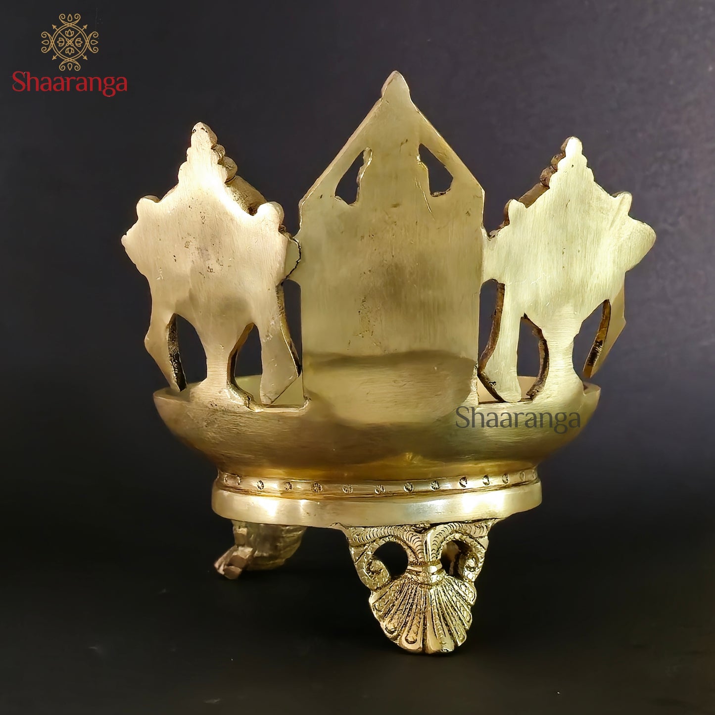 7 Inches Brass Deepam With Balaji