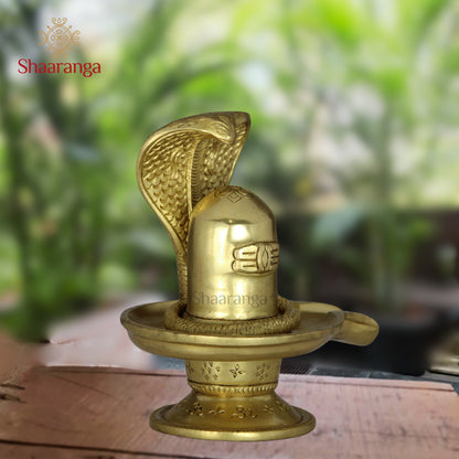6.5 Inches Brass Shivalingam