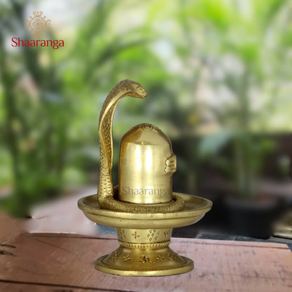 6.5 Inches Brass Shivalingam