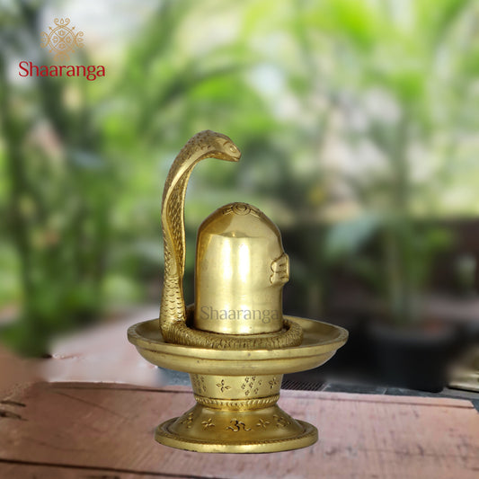 6.5 Inches Brass Shivalingam