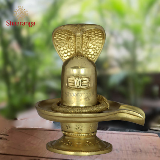 6.5 Inches Brass Shivalingam