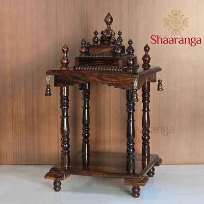 22 Inches Rosewood Mandir – Traditional South Indian Style Home Temple
