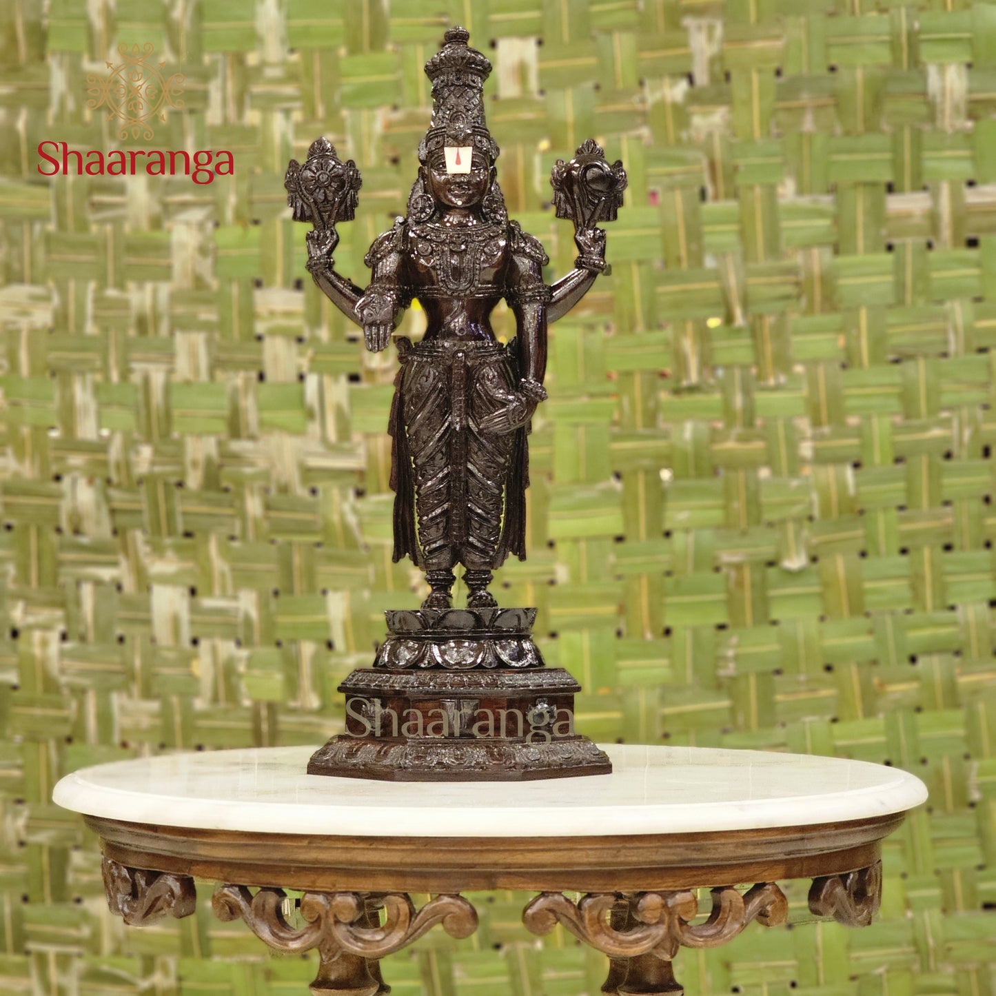 30 Inches Rose wood Venkateshwara Swamy Sculpture