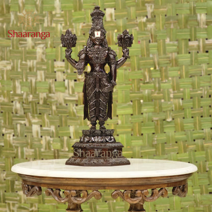 30 Inches Rose wood Venkateshwara Swamy Sculpture