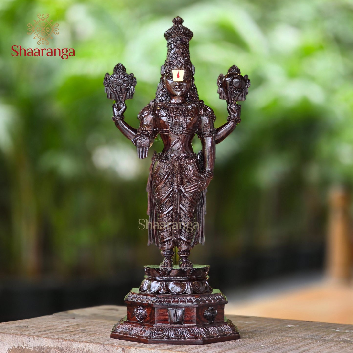 37 Inches Rose Wood Sri Venkateshwara Swamy