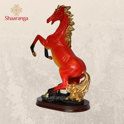 14 Inches Polyresin Jumping Horse