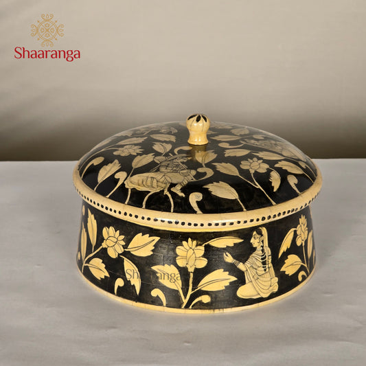 5 Inches Bone Box Black & White