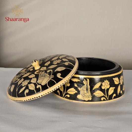 5 Inches Bone Box Black & White