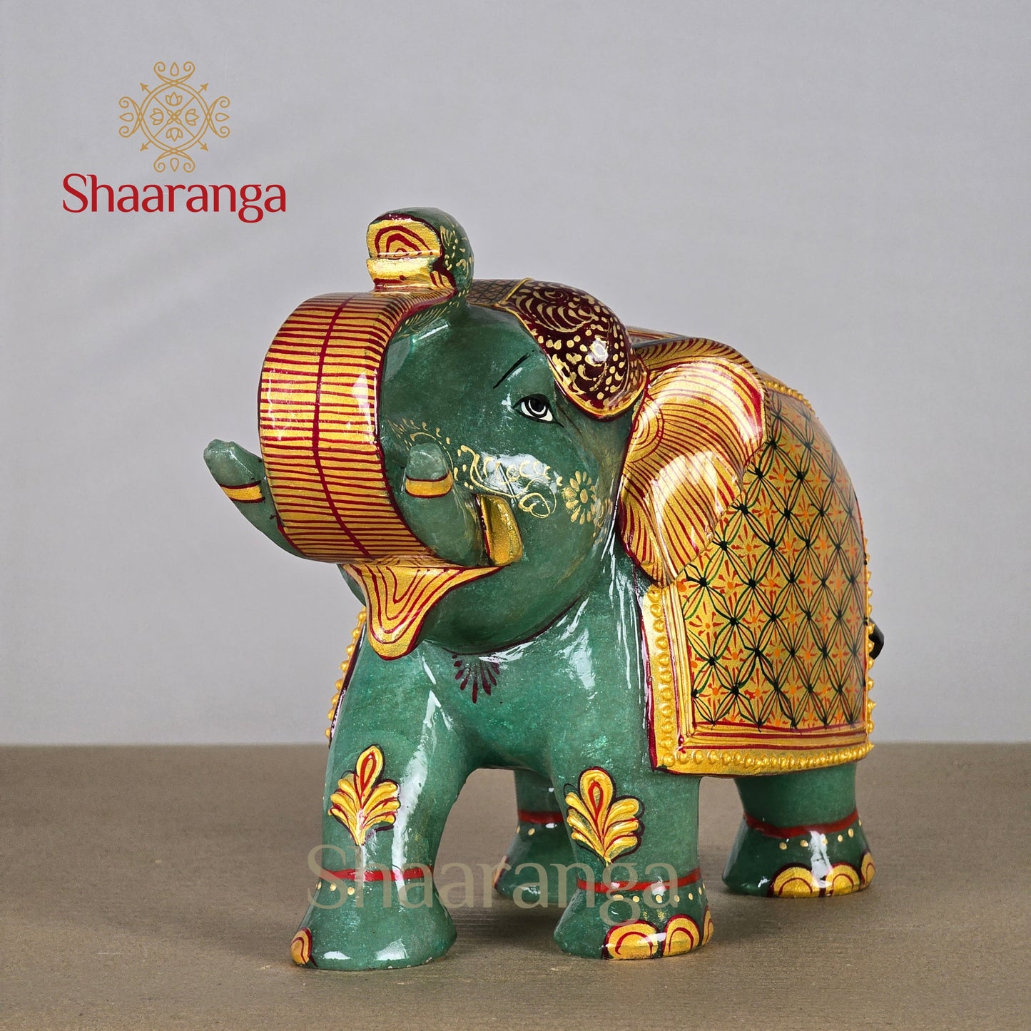 6 Inches Semi Precious Stone Elephant
