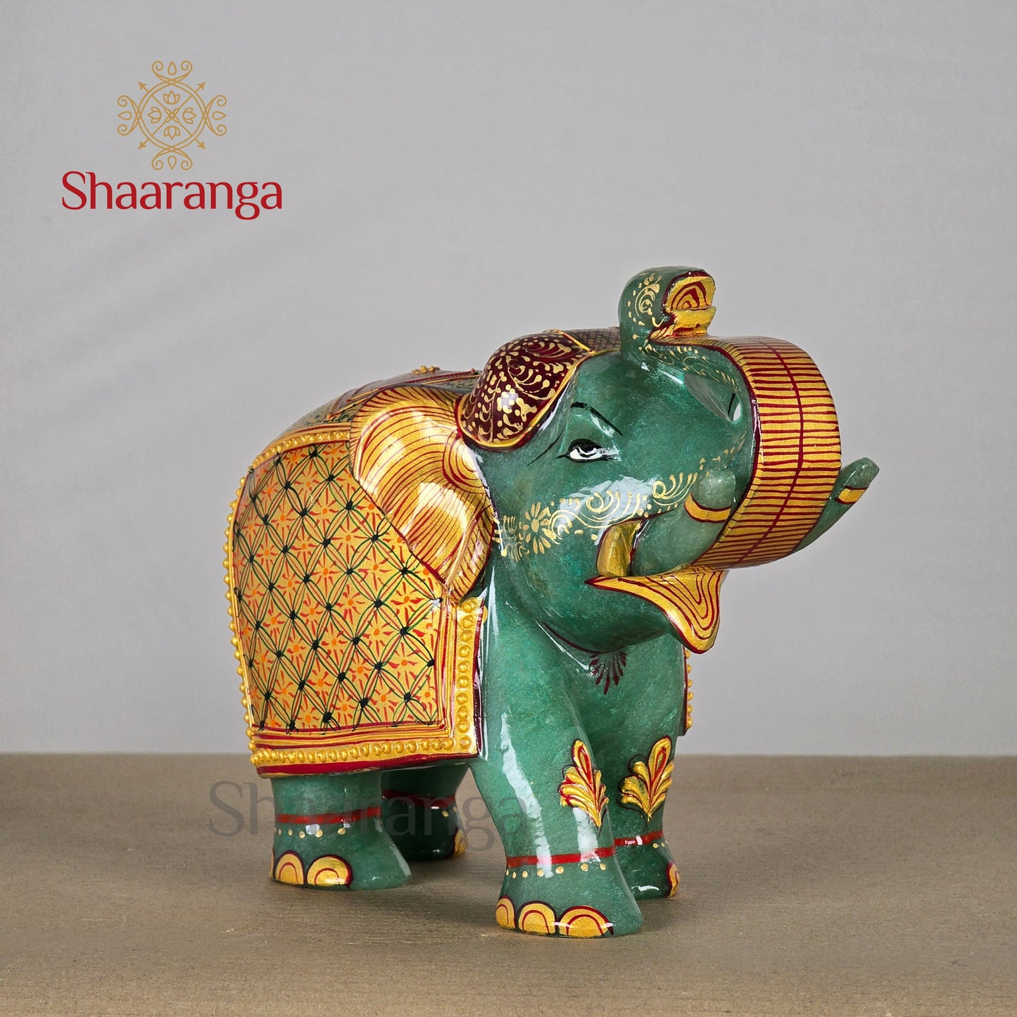 6 Inches Semi Precious Stone Elephant