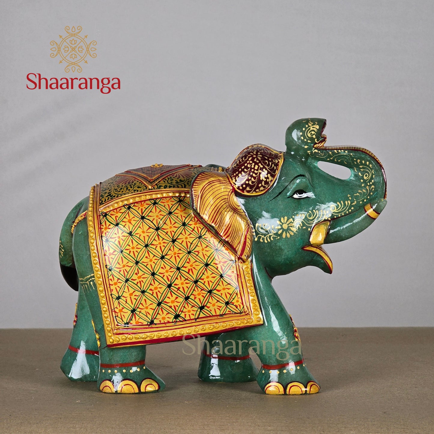 6 Inches Semi Precious Stone Elephant