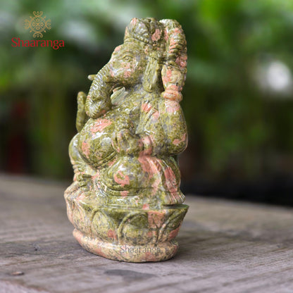 7 Inches Semi- Precious Stone Ganesh