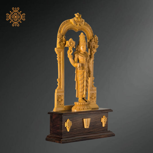 13-inch Sandalwood Kalyana Venkateshwara Swamy