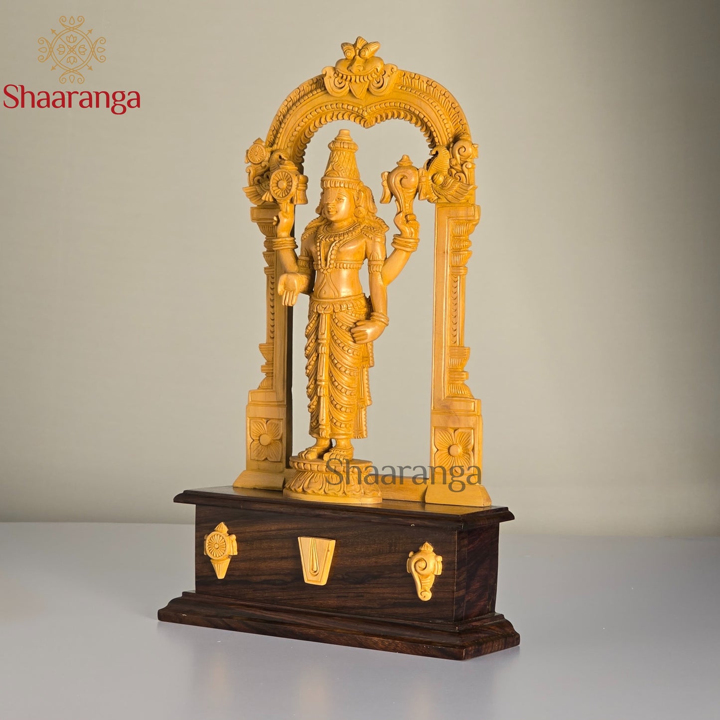 13 Inches Sandal Wood Venkateshwara Swamy with arch