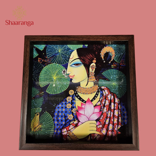 8 Inches Tray with Crystal Design