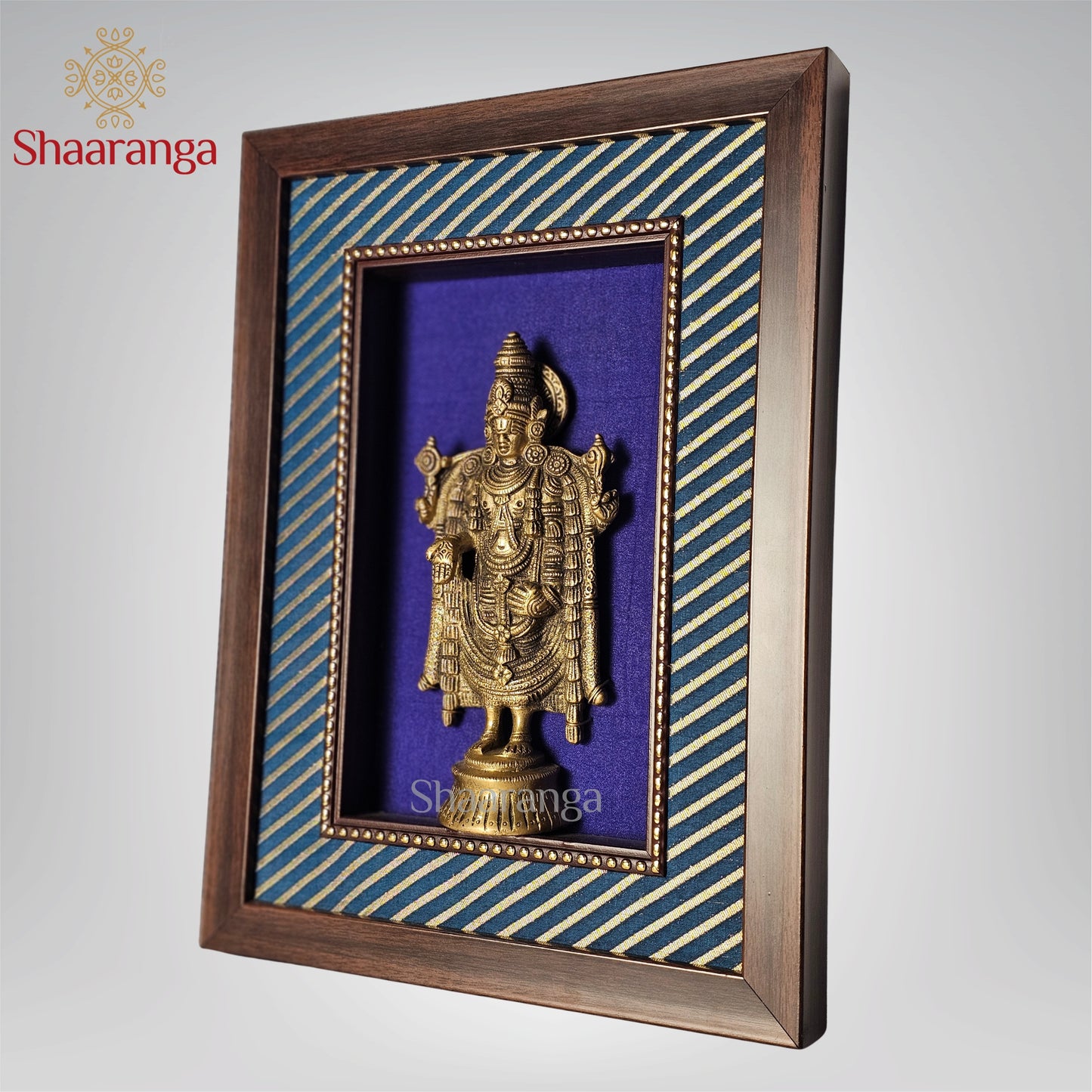 12.8 Inches Framed Brass Balaji Standing