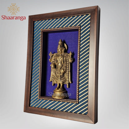 12.8 Inches Framed Brass Balaji Standing