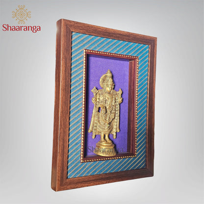 12.8 Inches Framed Brass Balaji Standing