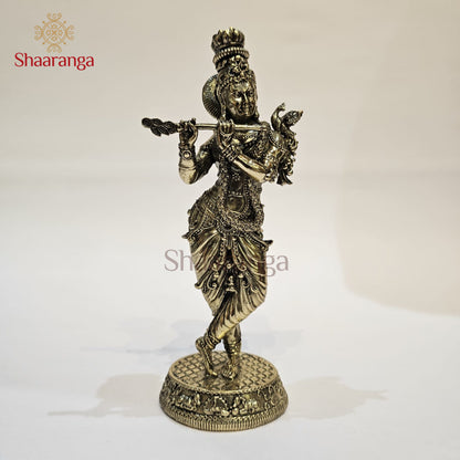 7 Inch Brass Krishna Idol