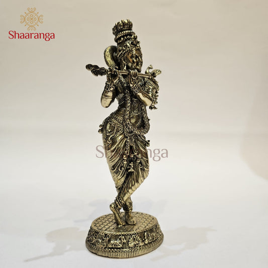 7 Inch Brass Krishna Idol