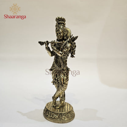 7 Inch Brass Krishna Idol