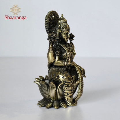 4 Inches Brass Lakshmi On Lotus