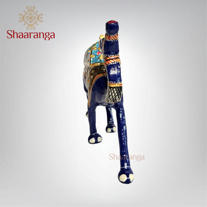 6 Inches Metal Enamel Painted Kathidar Camel