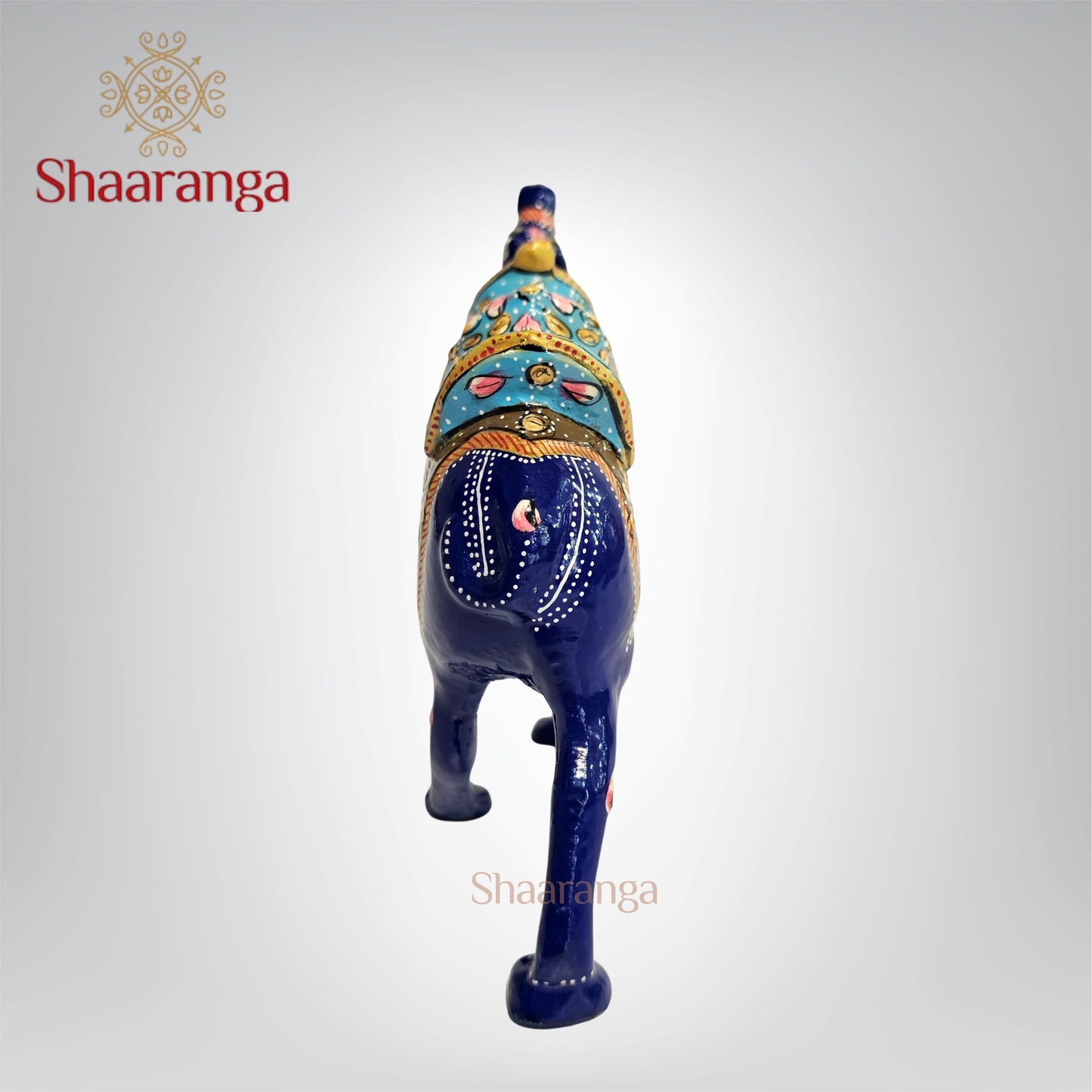 6 Inches Metal Enamel Painted Kathidar Camel