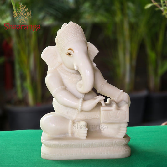 16 Inches Marble Musical Ganesha Idol