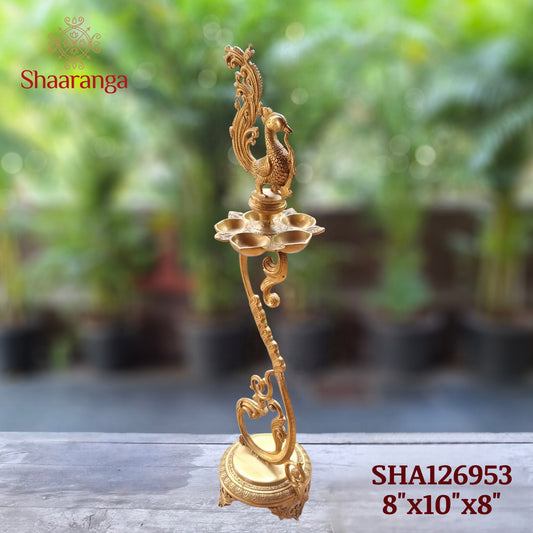 38 Inches Brass Annam Diya Lamp