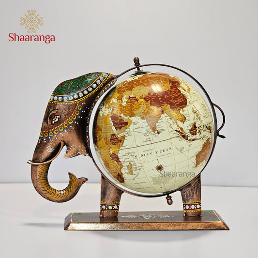 12 Inches Iron Elephant Globe