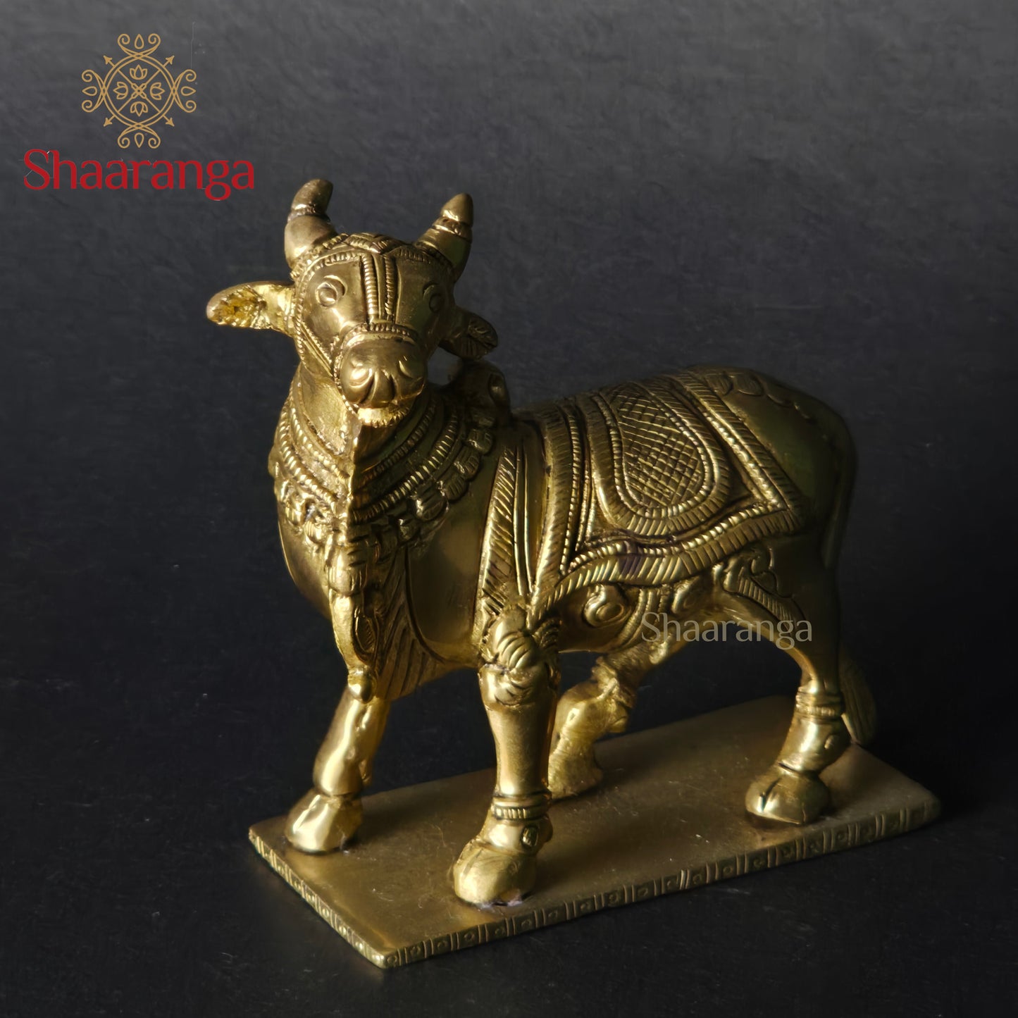 4 Inches Brass Nandi Standing