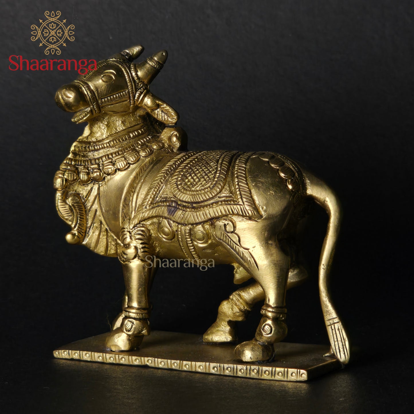 4 Inches Brass Nandi Standing