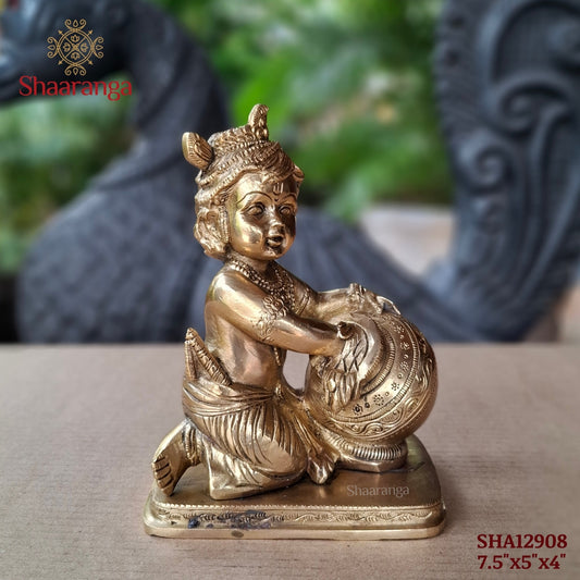 7.5 Inches Brass Bala Krishna