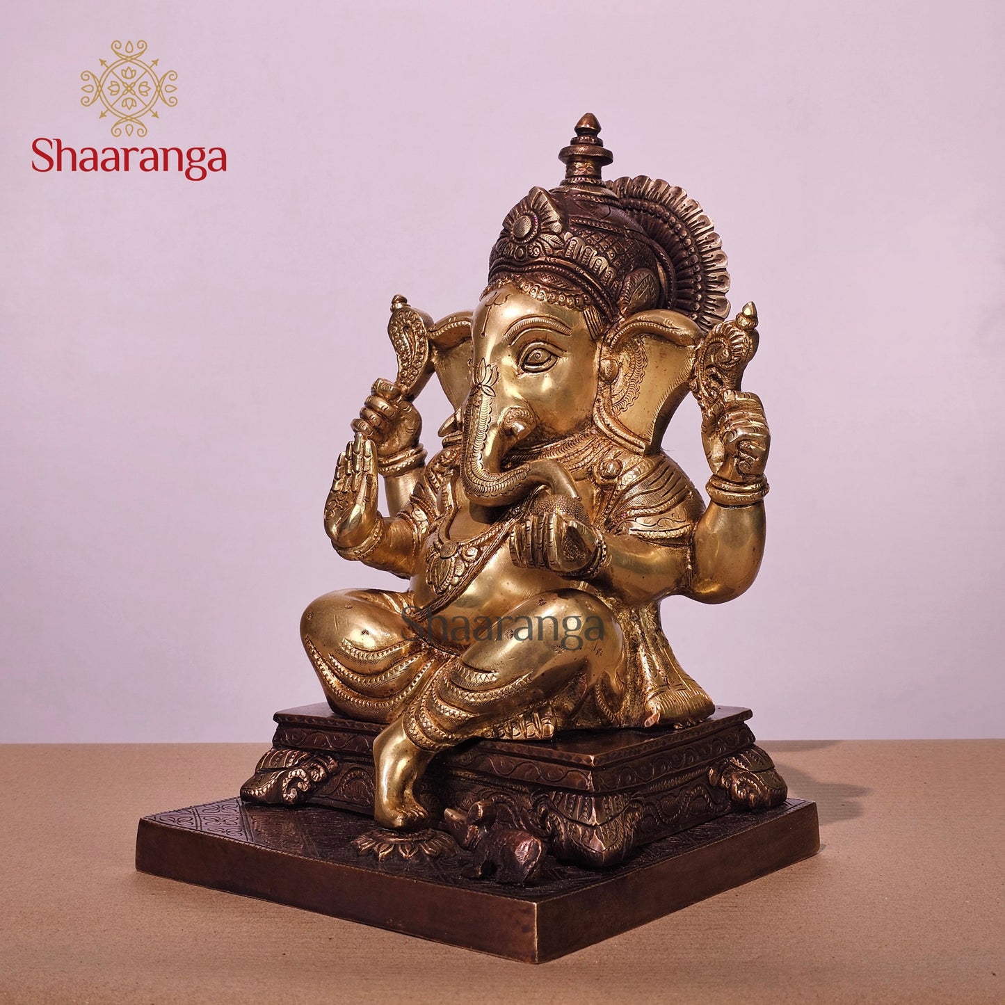 11 Inches Brass Pooja Ganesha