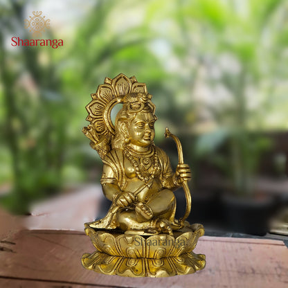 9.5 Inches Brass  Rama sitting on Lotus