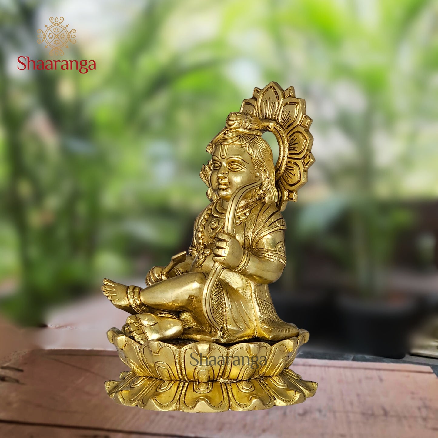 9.5 Inches Brass  Rama sitting on Lotus