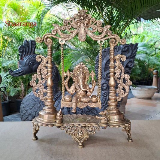 19 Inches Brass Ganesha Swing