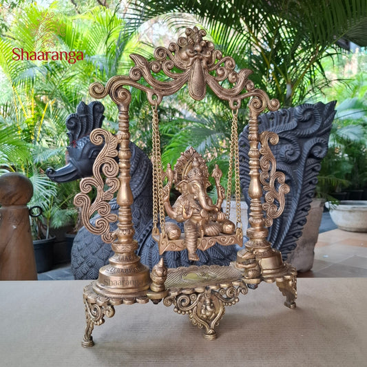 19 Inches Brass Ganesha Swing