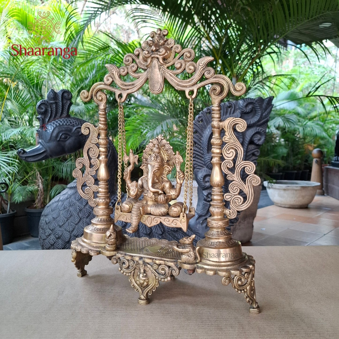 19 Inches Brass Ganesha Swing